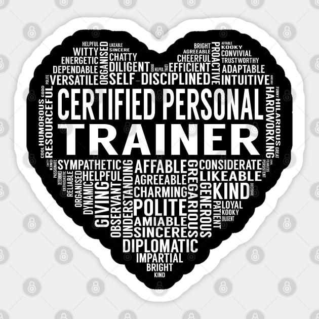 Certified Personal Trainer Heart Sticker by LotusTee